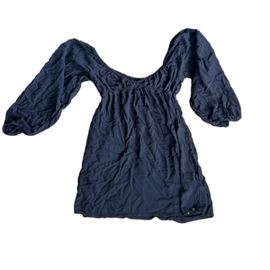 Roxy Women’s Black Mini Dress With Puff Sleeves